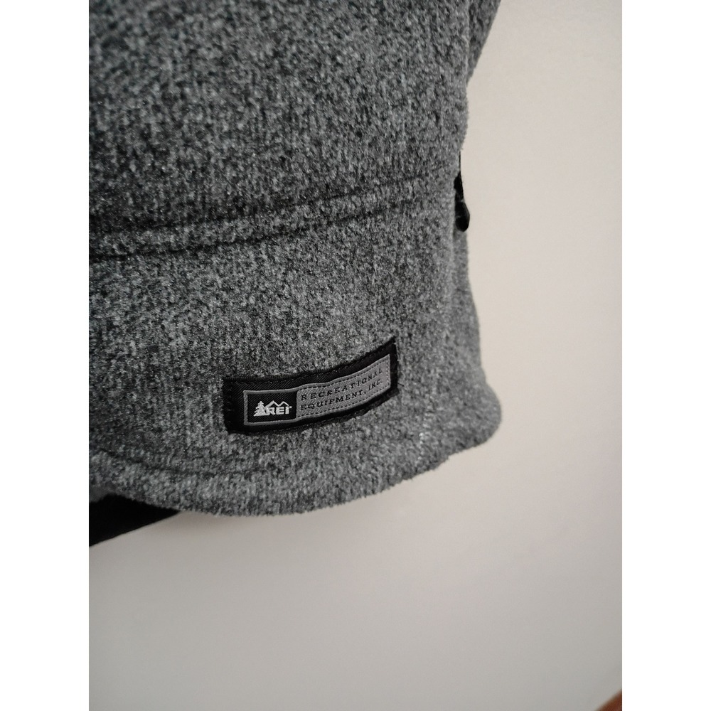 REI Polartec Fleece Vest Womens XL Gray Full Zip Sweater Knit Outdoor 711-612 - Picture 5 of 6